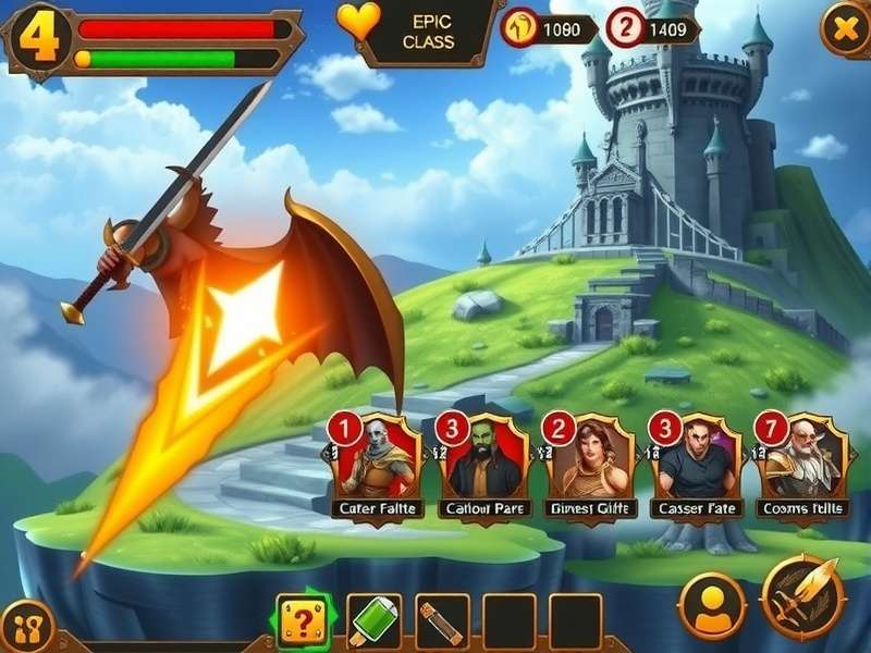Miracle Quest Class Selection Interface Miracle Quest gameplay showing class selection screen